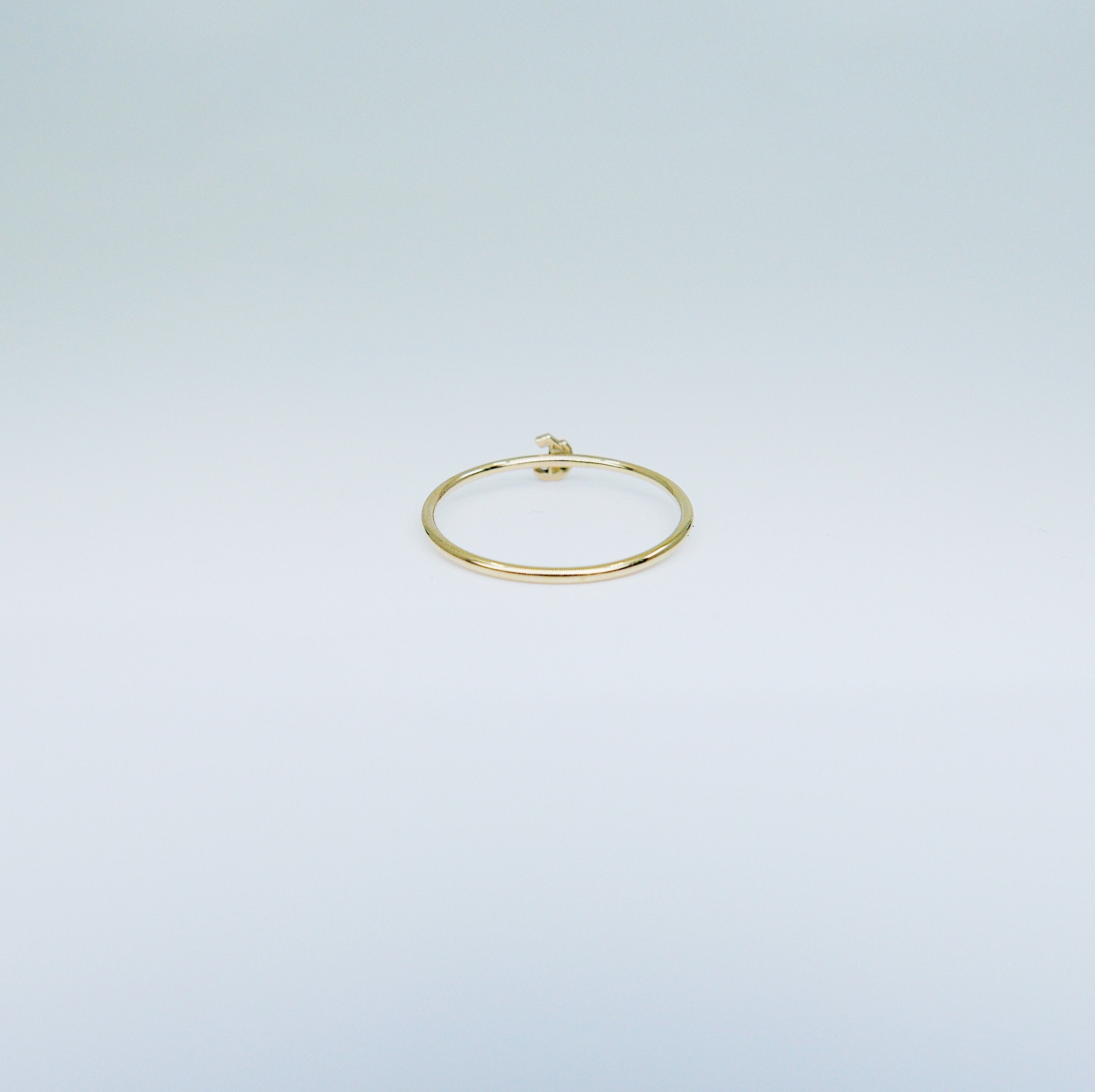 Old English Initial Ring, Letter ring, Initial ring, Old English letter ring, minimal ring, minimalistic ring, minimalist ring