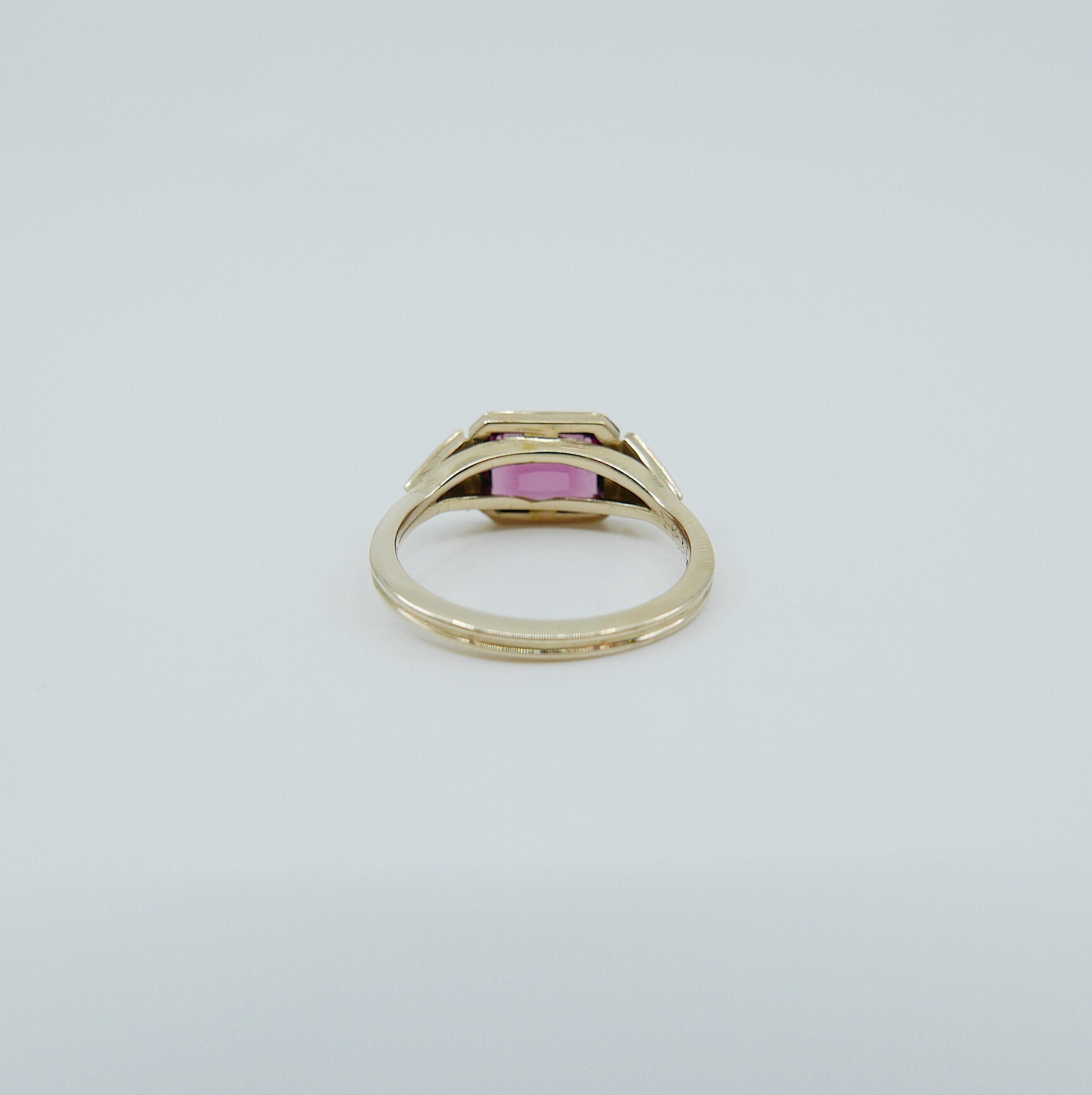 Garnet Ring, garnet emerald cut ring, garnet ring, black diamond ring, red stone ring, garnet and black diamond ring, engagement ring