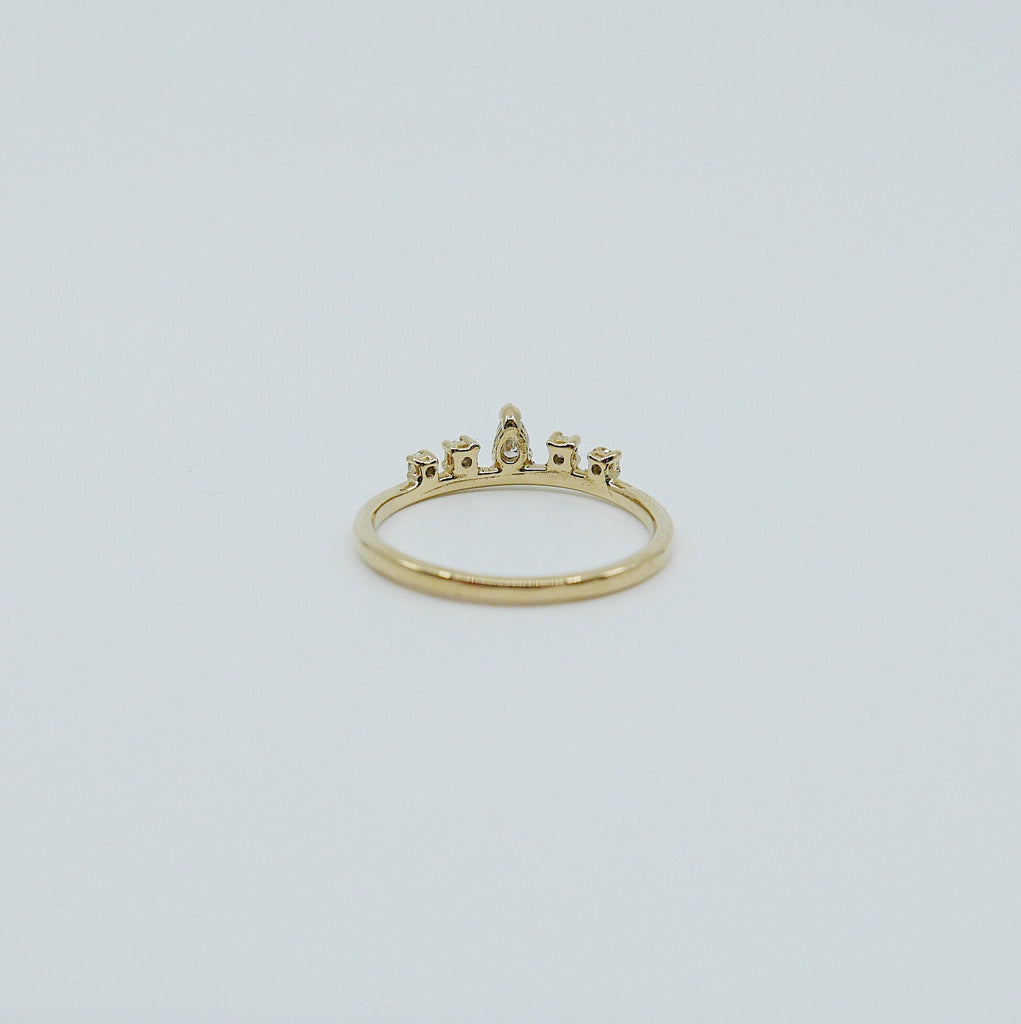 Reine Brilliant Cut Diamond Ring, Queen ring, Royal ring, stacking ring, crown ring, princess ring, tiara ring, engagement ring