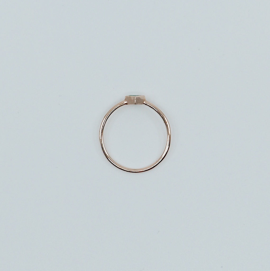Square Bezel Emerald Ring, green emerald bezel ring, emerald stacking ring, green emerald ring, square emerald ring, gold square band