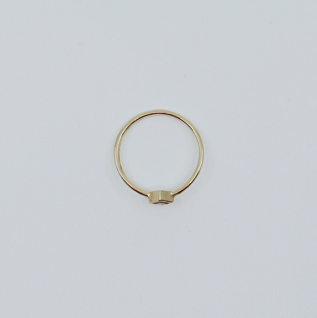 Square Bezel Ruby Ring, red ruby bezel ring, ruby stacking ring, ruby ring, square ruby ring, gold square band