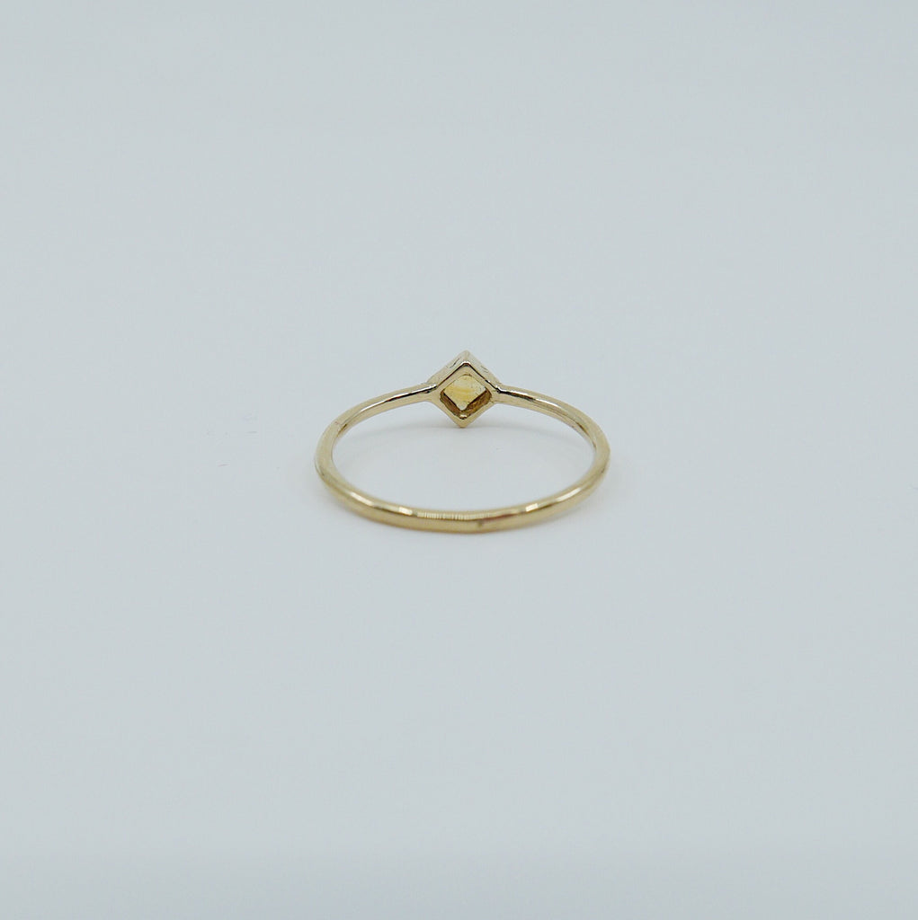 Square Bezel Citrine Ring, citrine bezel ring, citrine stacking ring, citrine ring, square citrine ring, gold square band