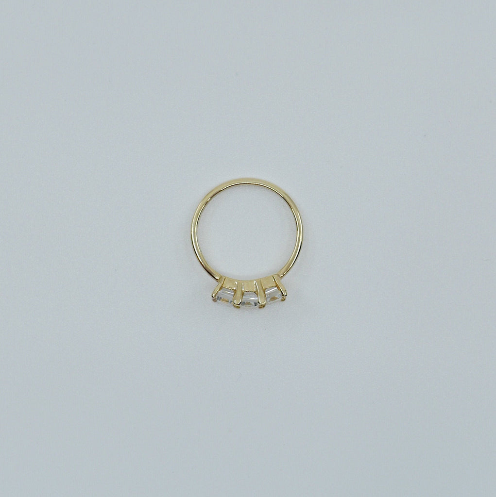 Eve Topaz Ring, topaz emerald cut ring, topaz ring, statement ring, alternative bridal tourmaline, white stone ring