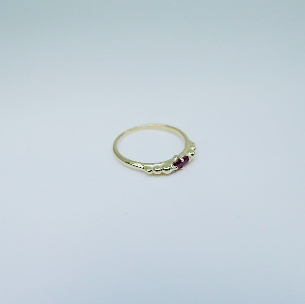 Ellipsis Baguette Ruby Ring, baguette ring, ruby and gold ring, 14k ruby ring, ruby ring, ellipsis ring