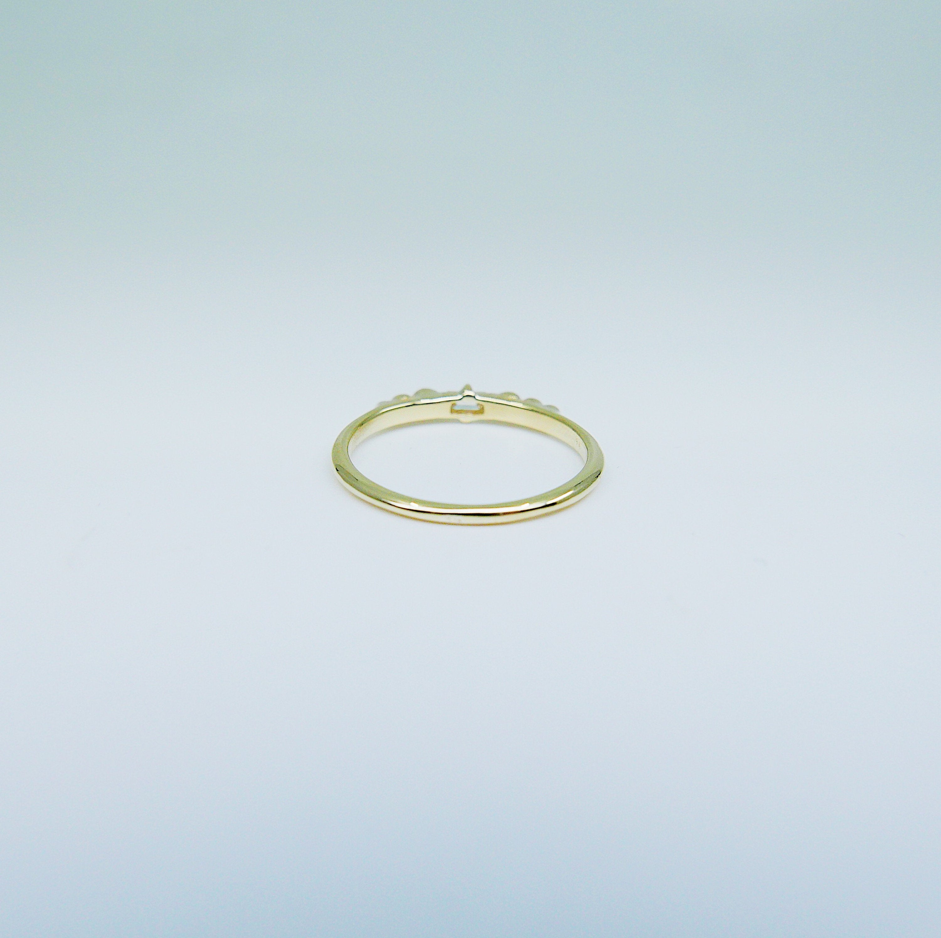 Ellipsis Baguette Diamond Ring, baguette ring, diamond and gold ring, 14k diamond ring, diamond ring, ellipsis ring
