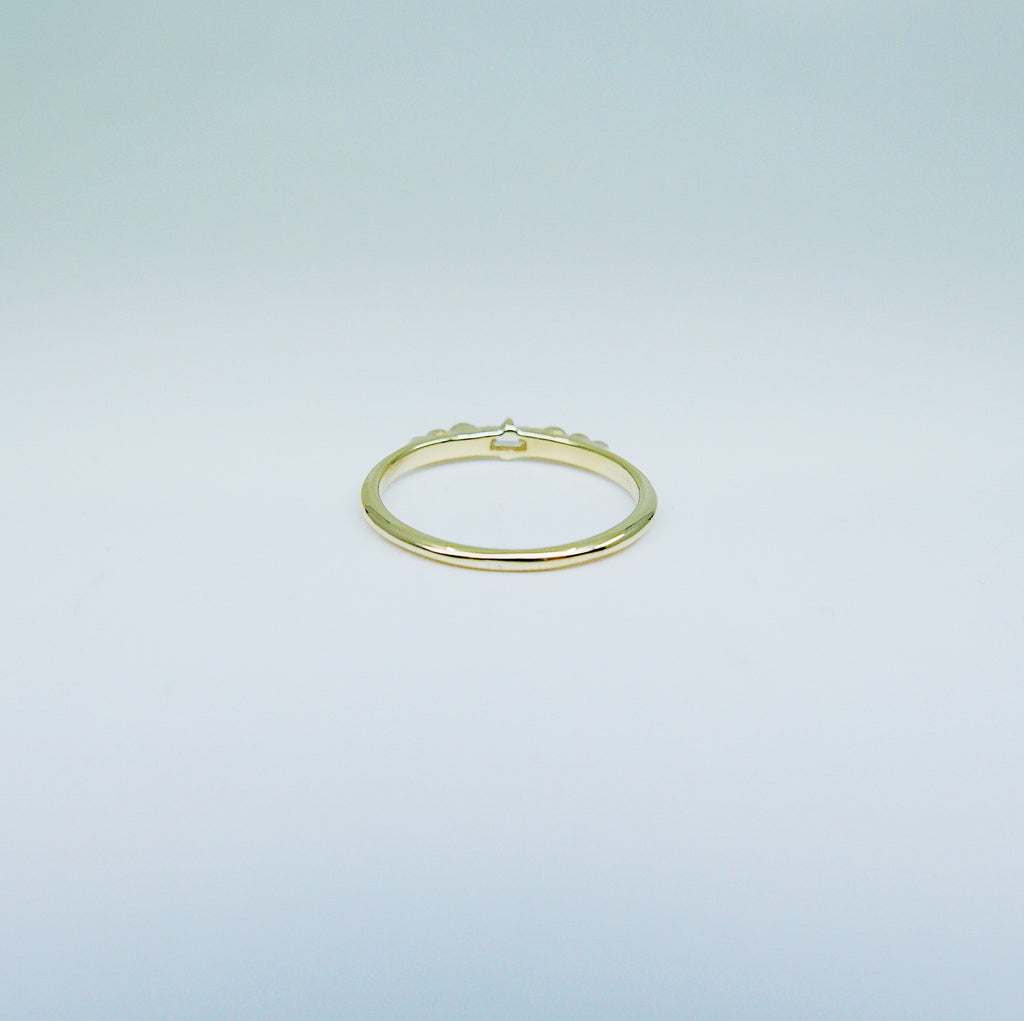 Ellipsis Baguette Diamond Ring, baguette ring, diamond and gold ring, 14k diamond ring, diamond ring, ellipsis ring