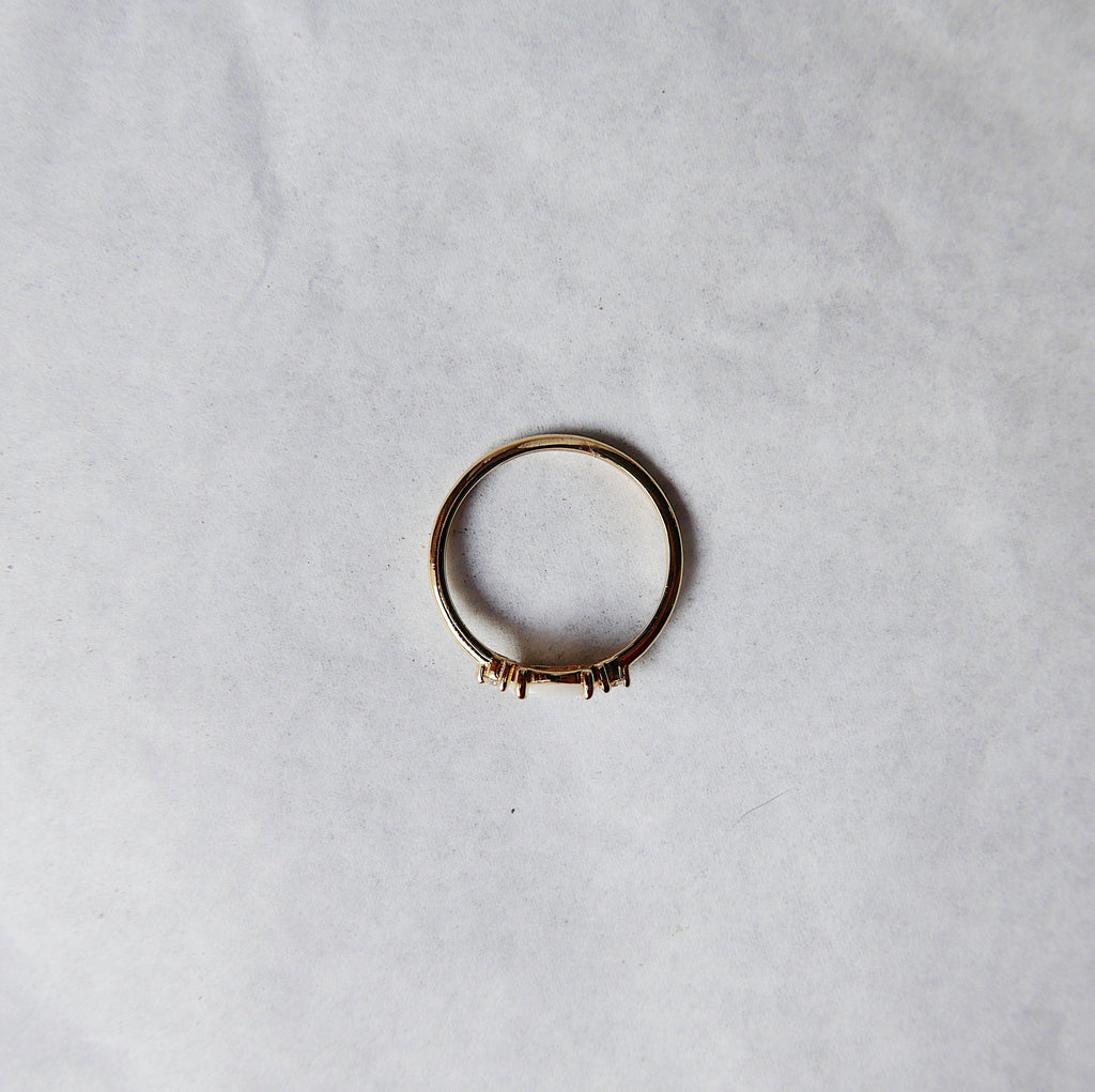 Oval Opal Ring 2.0, three stone ring, oval and diamond ring, 14k gold opal ring, east west ring