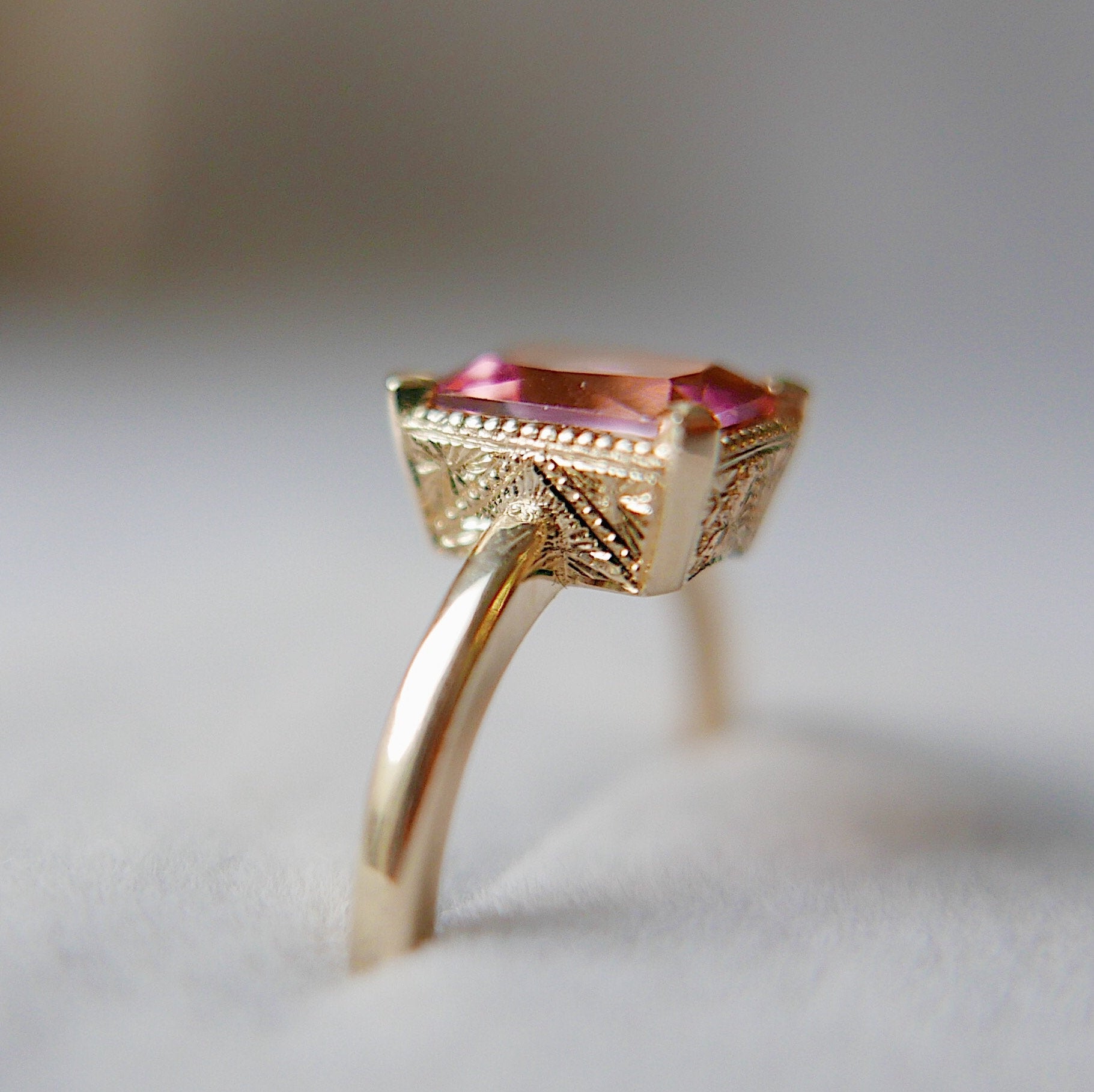 Carolina Tourmaline Ring, Pink tourmaline ring, tourmaline ring, pink wedding ring, statement pink engagement ring