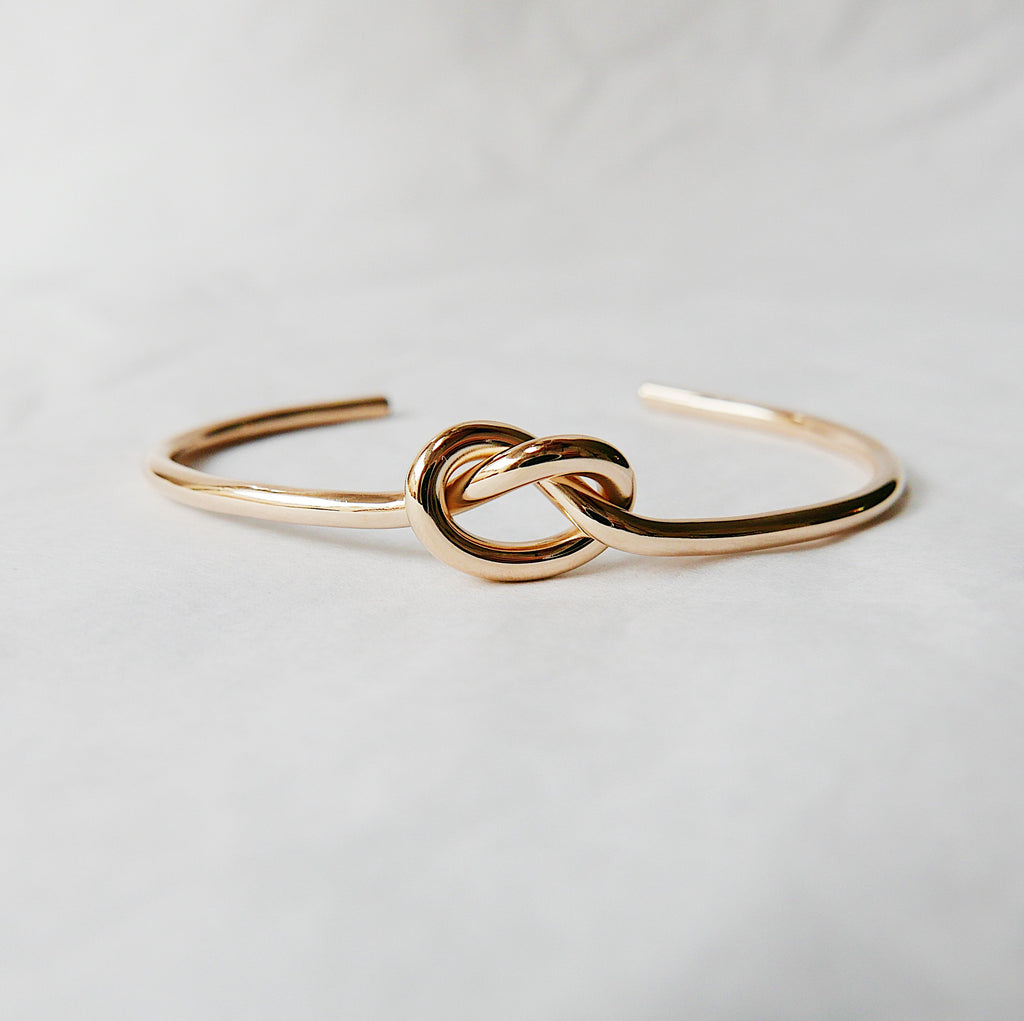 Love Knot Cuff Bracelet gold filled, knot bracelet, gold cuff, knot cuff, pretzel bracelet, love knot bangle