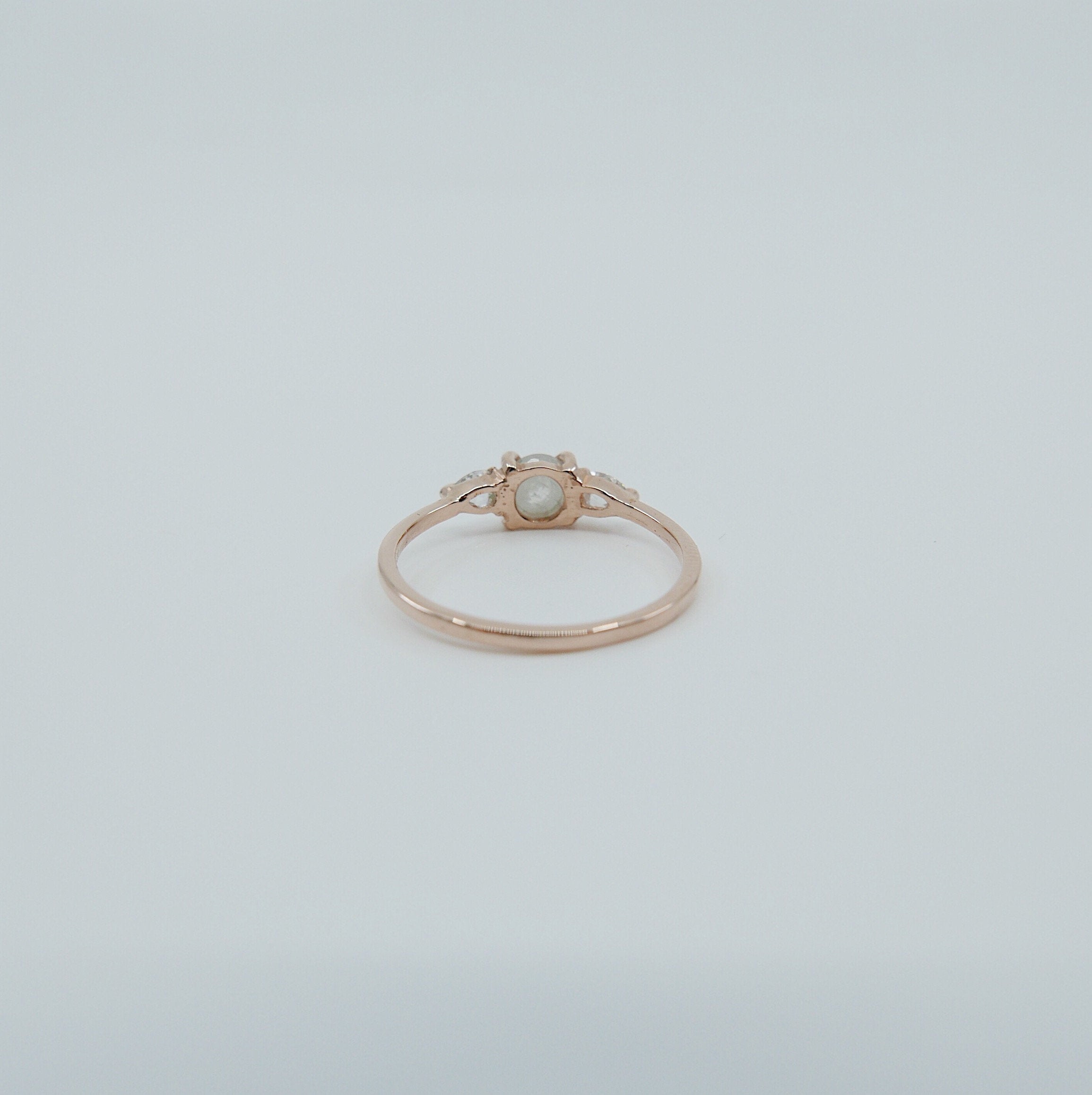 three stone ring  rustic rose cut ring  rustic diamond ring  rose cut rustic ring  rose cut ring  rose cut diamonds  rose cut diamond  Rings  ring  penelope ring  pastel ring  Multi-Stone Rings  mgj  mason grace jewelry  mason grace  jewelry  fine jewelry  dainty ring  alternative bridal  3 stone ring
