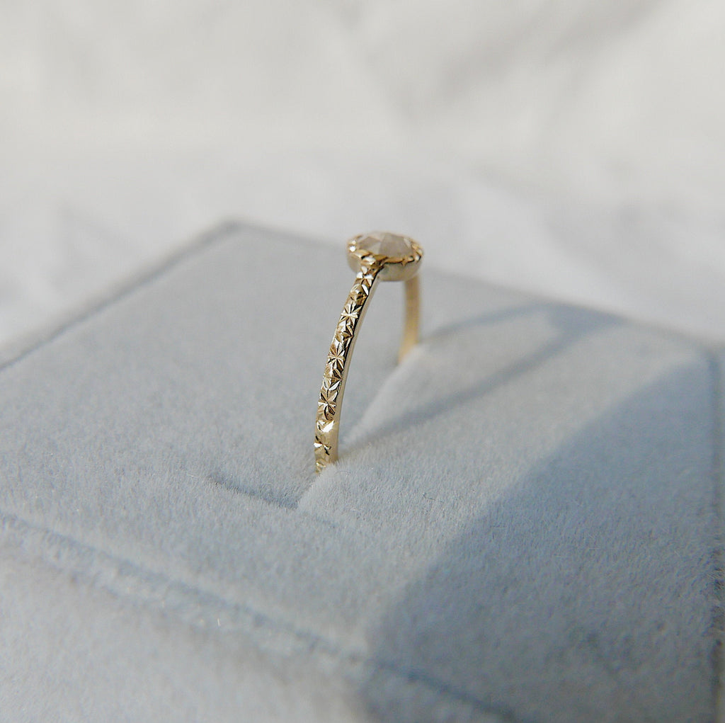 twist ring  Statement Rings  stacking ring  Rings  mgj  mason grace jewelry  mason grace  jewelry  grey diamond  gray diamond  gold stacking ring  fine jewelry  engraved gold ring  engagement ring  diamond band ring  delicate gold ring  birthstone ring  bezel ring  alternative bridal  14k gold ring