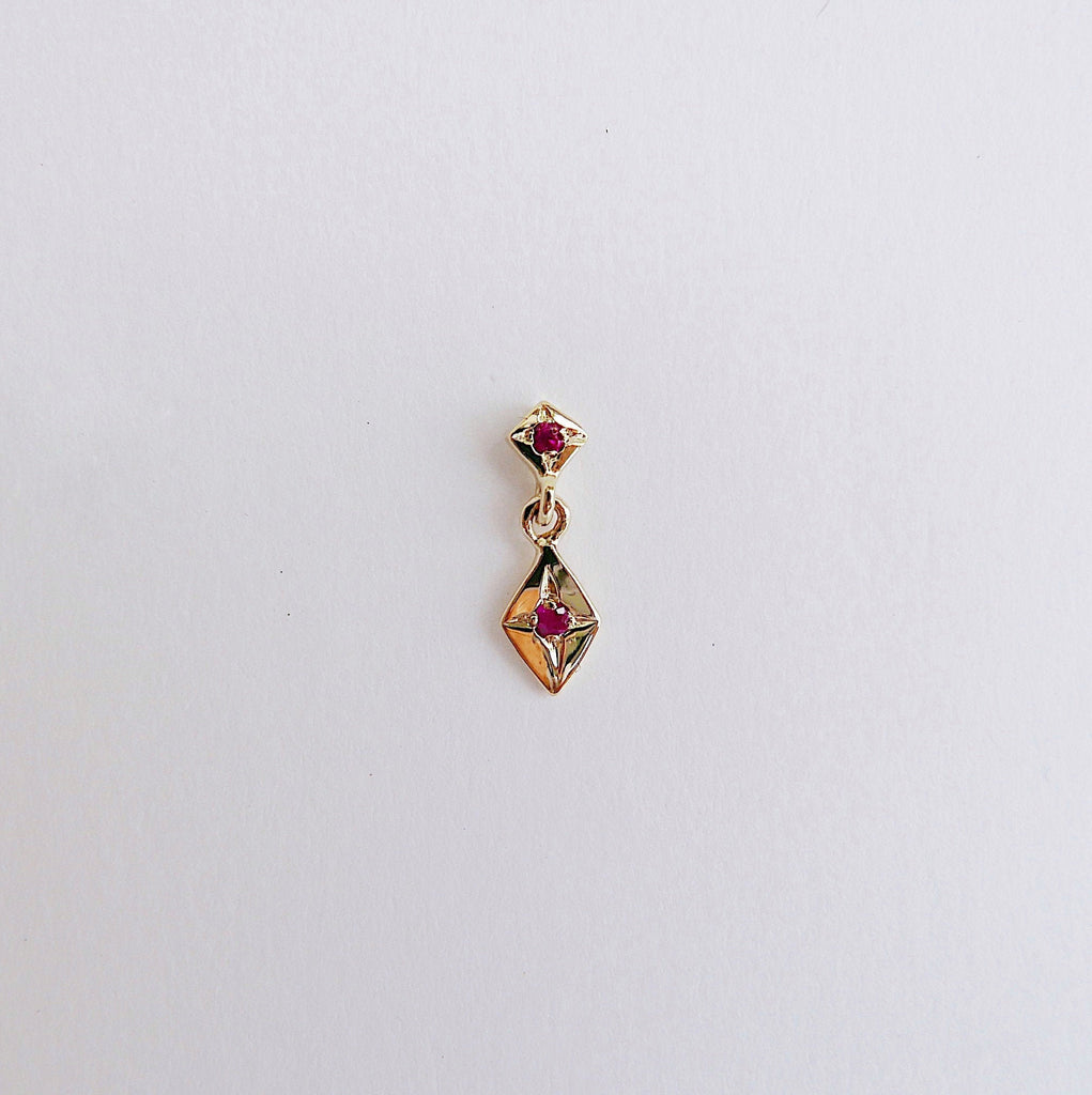 Sway With Me Ruby Earring, 14k gold