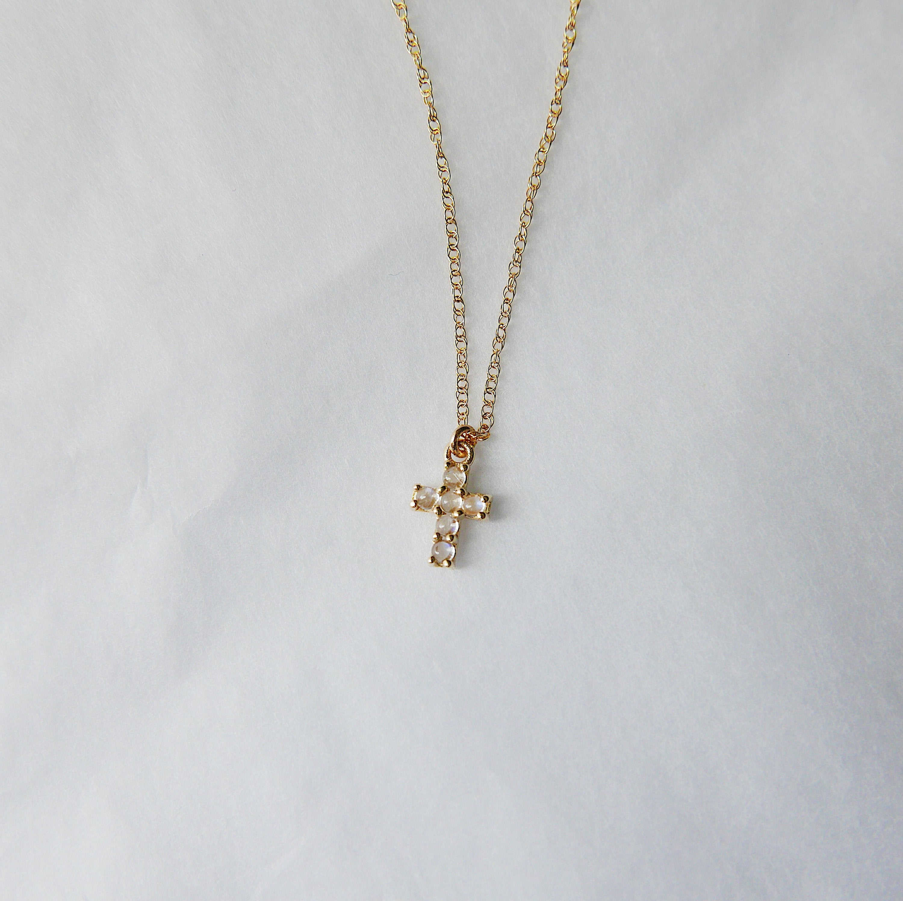 Cross Moonstone Necklace Success
