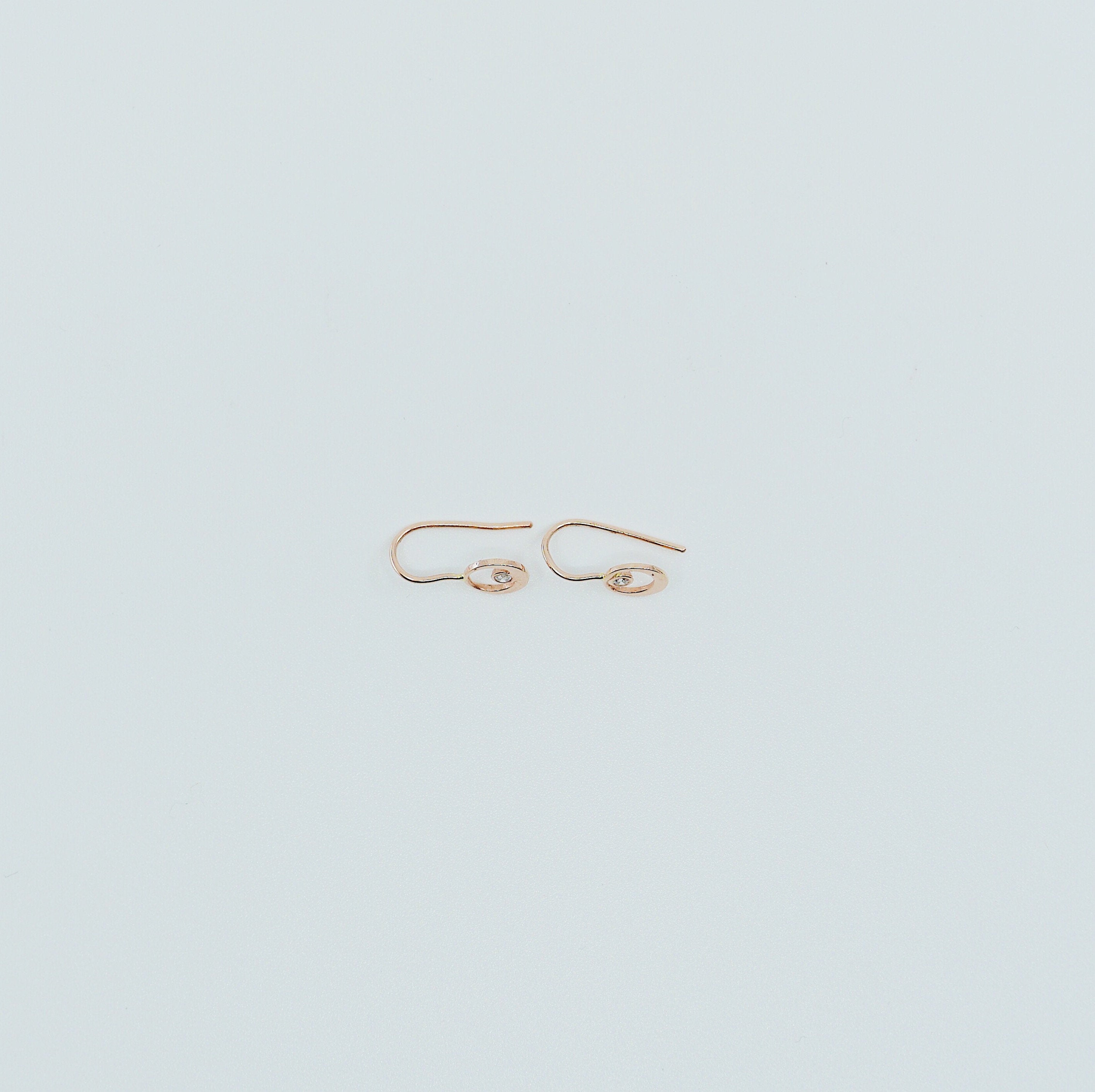 Topsy Turvy Hook Earrings,14k gold,Diamond, Ruby, Sapphire, or Emerald