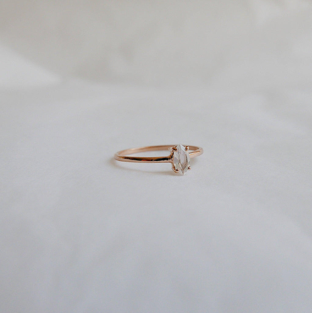 Solitaire Rings  sleek ring  Rings  moonstone ring  moonstone marquise  minimalist  mgj  mason grace jewelry  mason grace  marquise shaped ring  marquise ring  marquise moonstone  marquise cut  jewelry  glowing stone ring  fine jewelry  ethereal ring  dainty ring  blue ring  birthstone ring