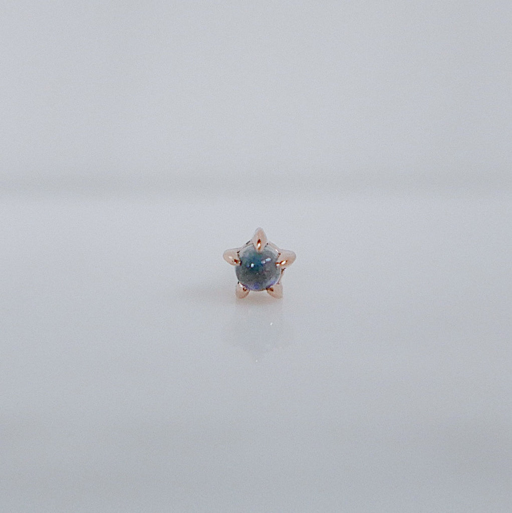 Moonstone Star Earrings, single moonstone earrings, moonstone studs, moonstone post earrings, glowing stone earrings, star earrings