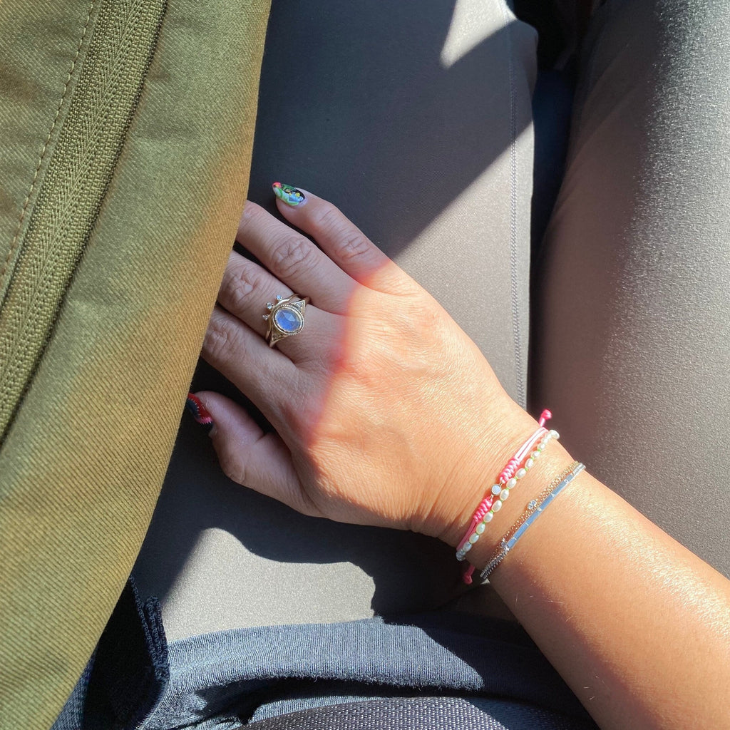 Hand knotted pearl bracelets, fun rice pearl bracelet, colorful bracelets