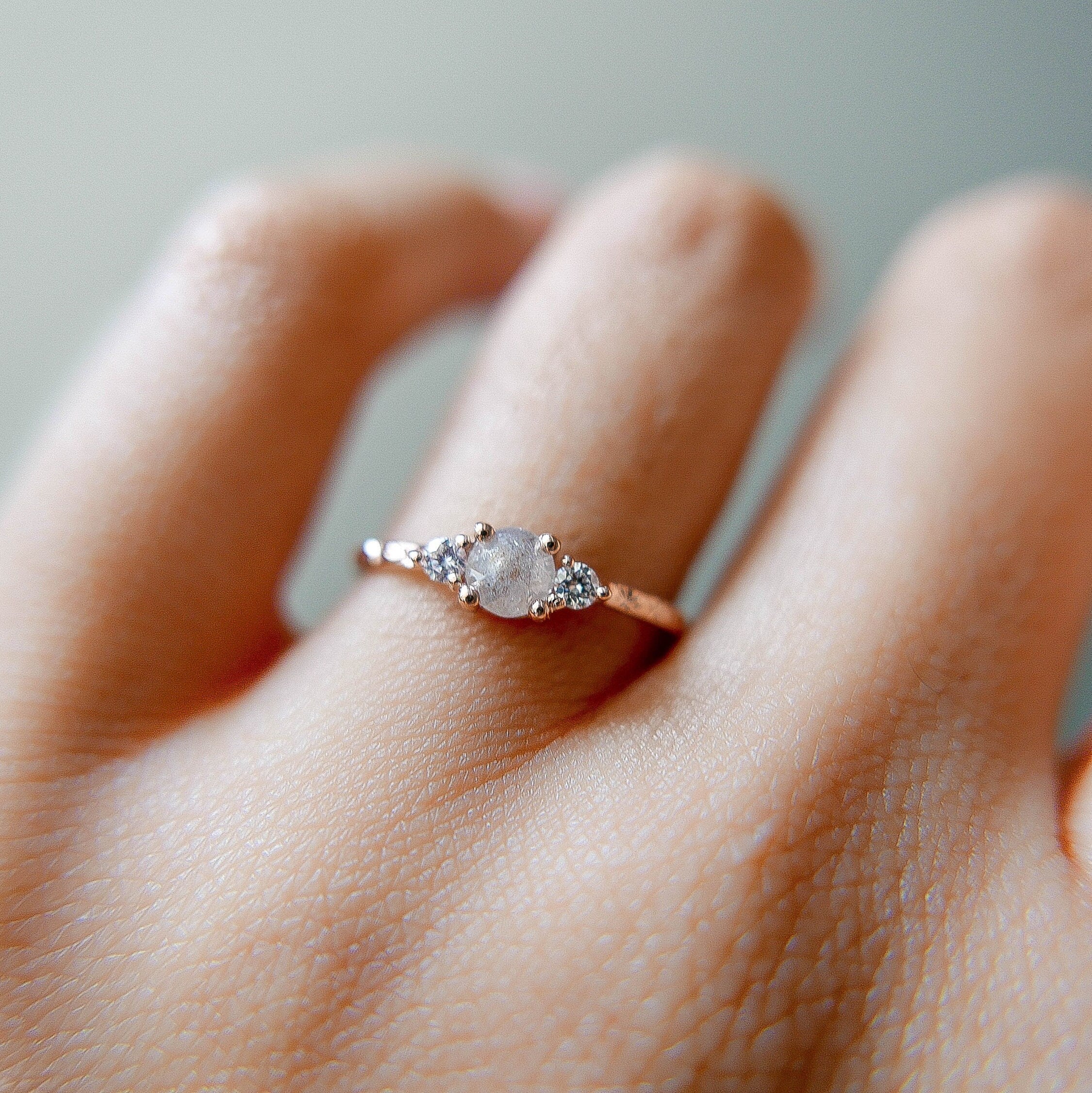 Penny Sand dune RoseCut Diamond Engraved Ring, OOAK, alternative wedding ring, unique non traditional engagement ring, raw diamond ring