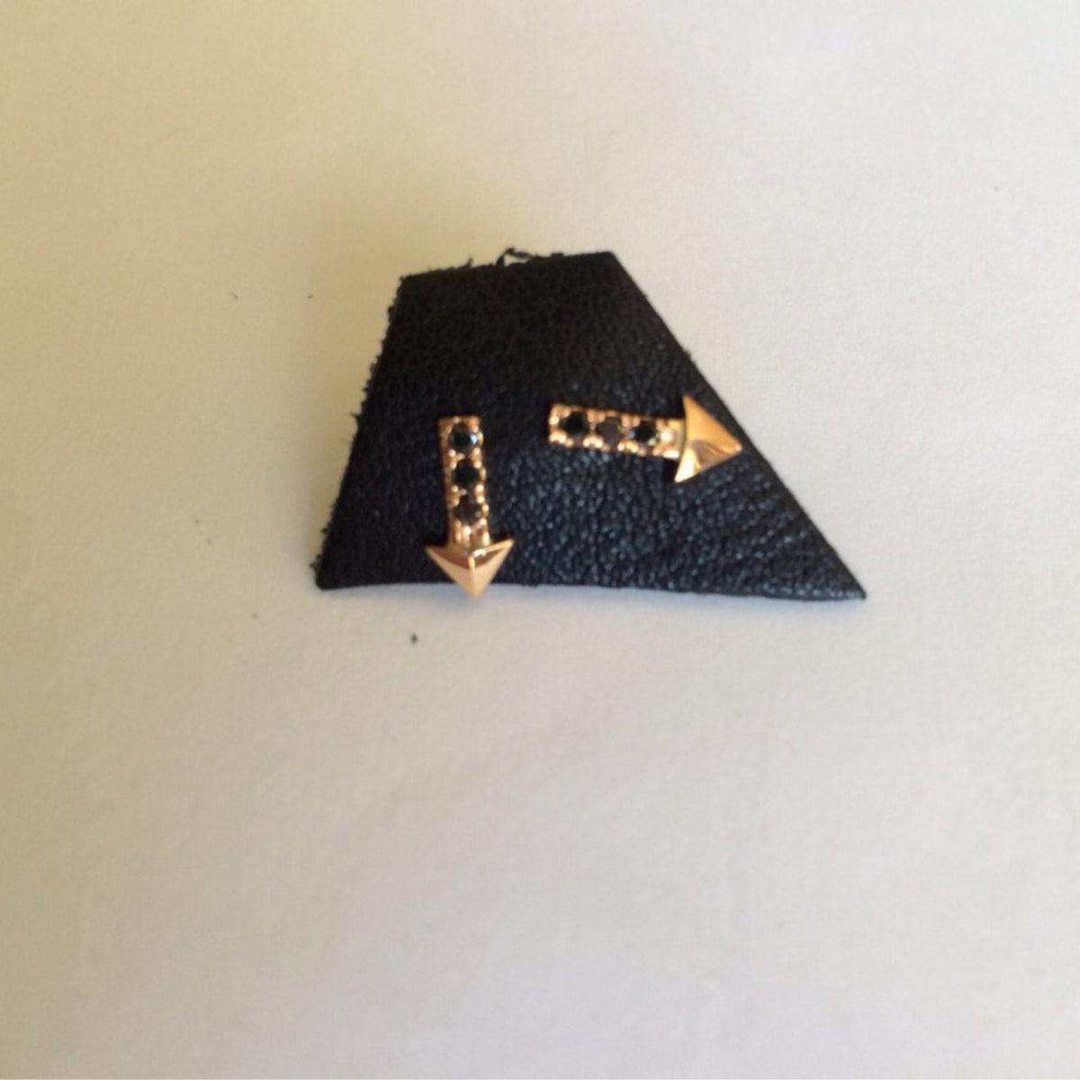 Going My Way Earrings, 14k Diamond Arrow Earrings, Black Diamond Arrow earrings, Arrow Earrings, Diamond Arrow, Black Diamond Earrings