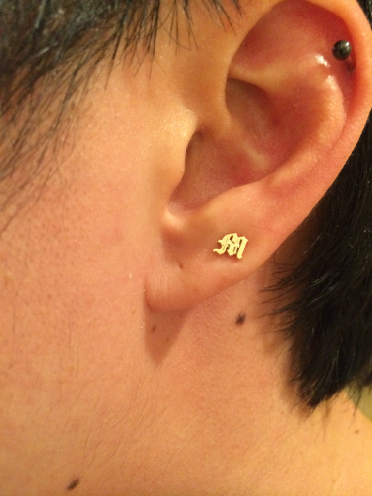 Old english earrings outlet
