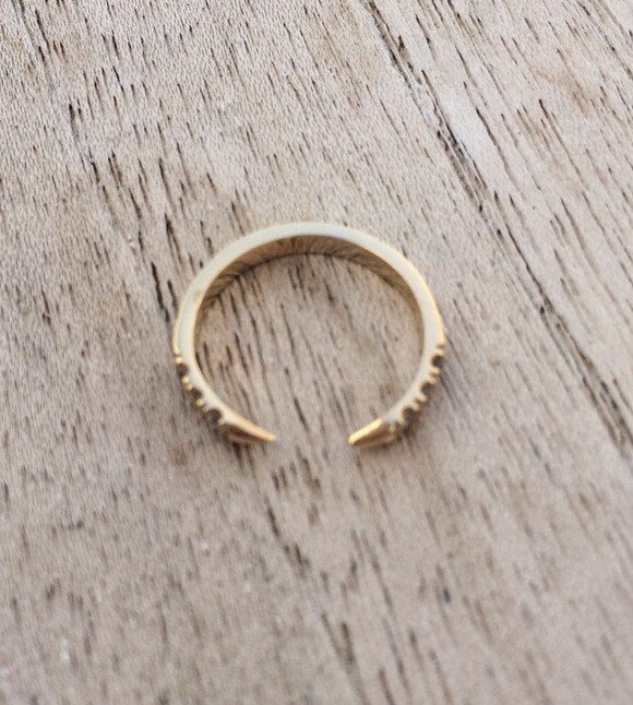 On pointe pinky diamond ring, diamond cuff pinky ring, 14k diamond open pinky midi ring, open ring, gold pinky ring, diamond pinky ring