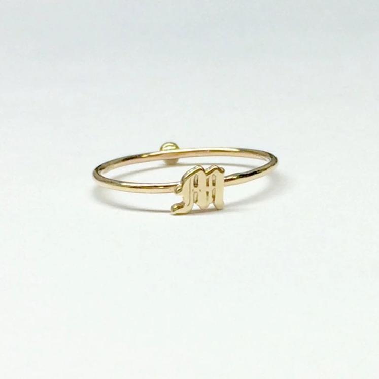 Two, Three Monogram Rings: Sterling Silver Letter Ring, Gold Name Ring,  Personalized Gift Jewelry, Women, Wife, Custom Meaningful Rings - Etsy