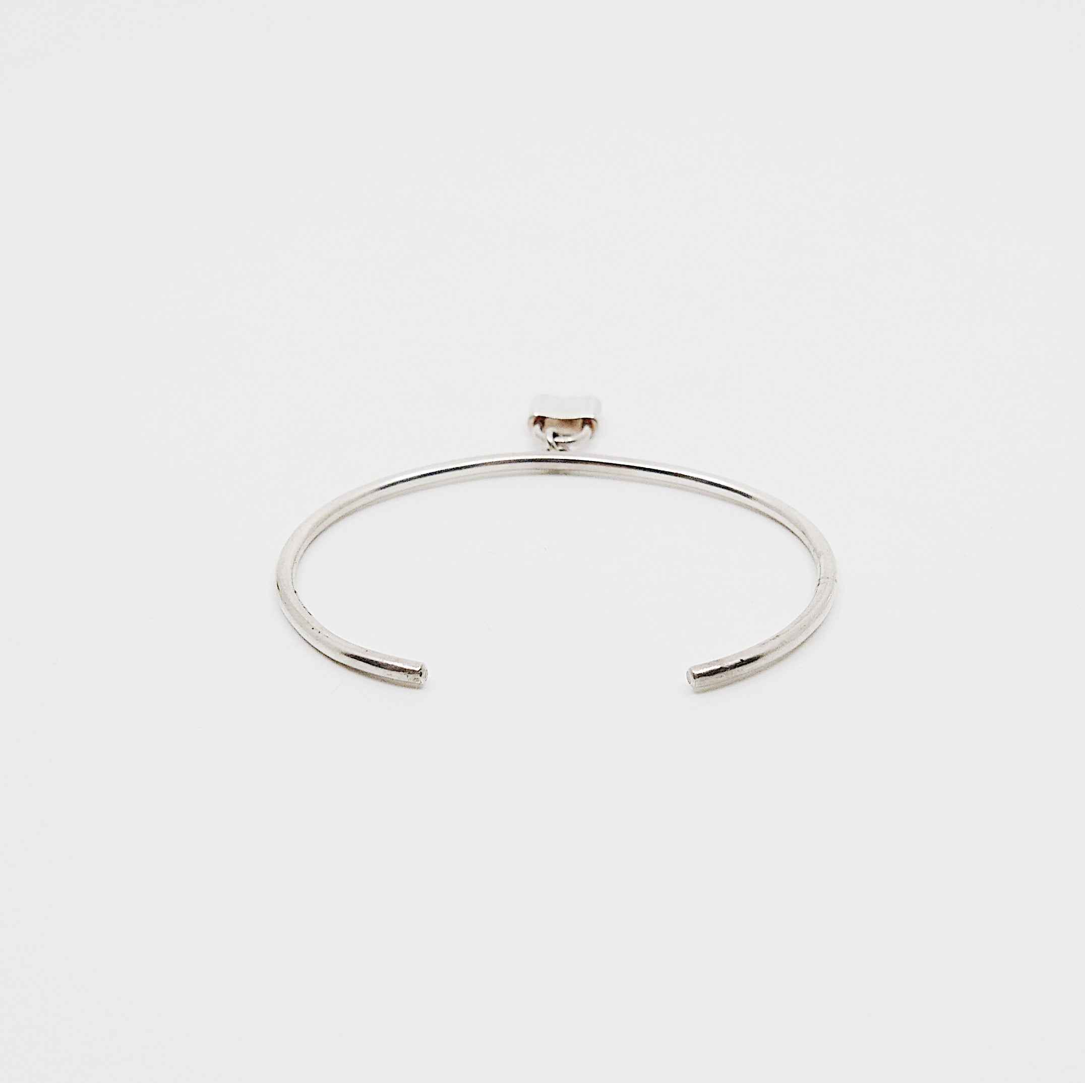 Sterling silver cuff with lock, personalized lock bracelet, lock cuff bracelet
