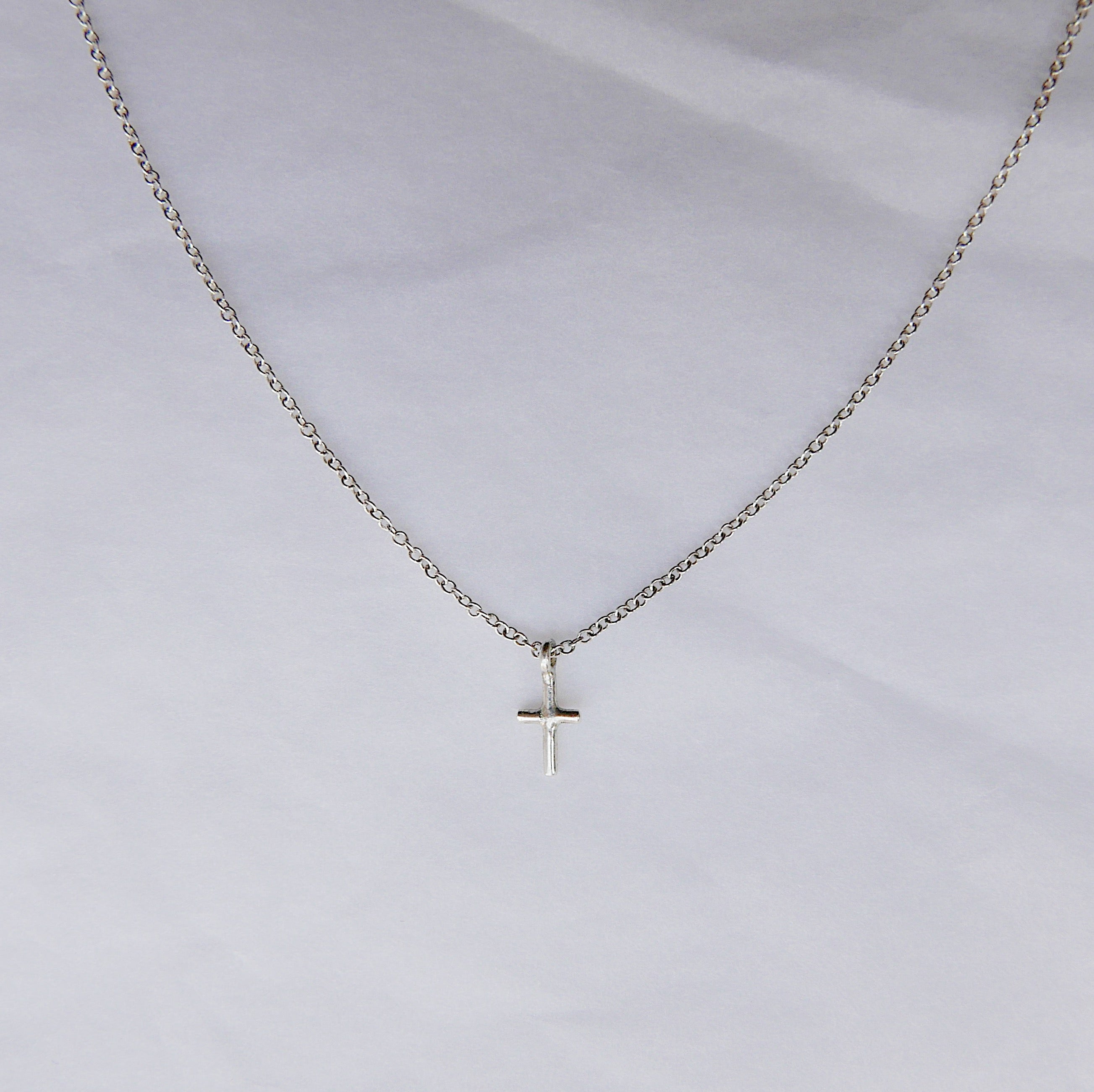 Mini Cross Silver Necklace