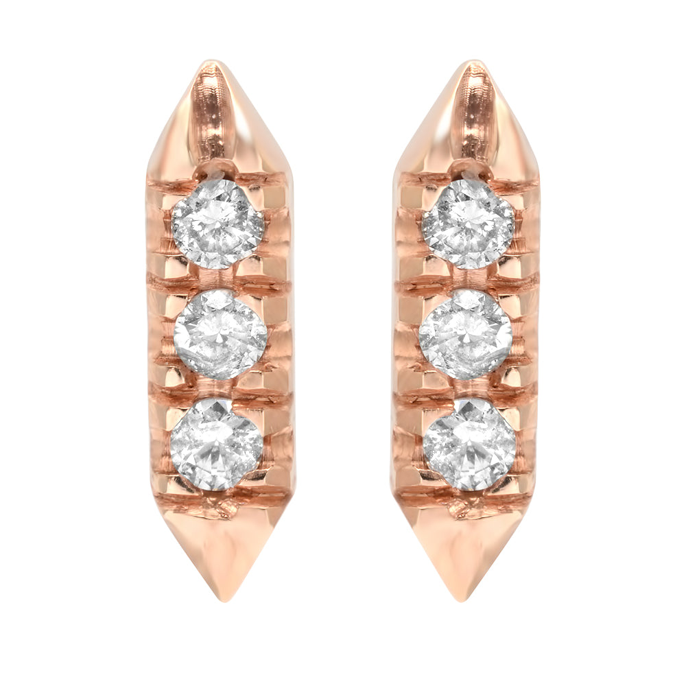 On Pointe Diamond Earrings, White or black diamonds,14kgold
