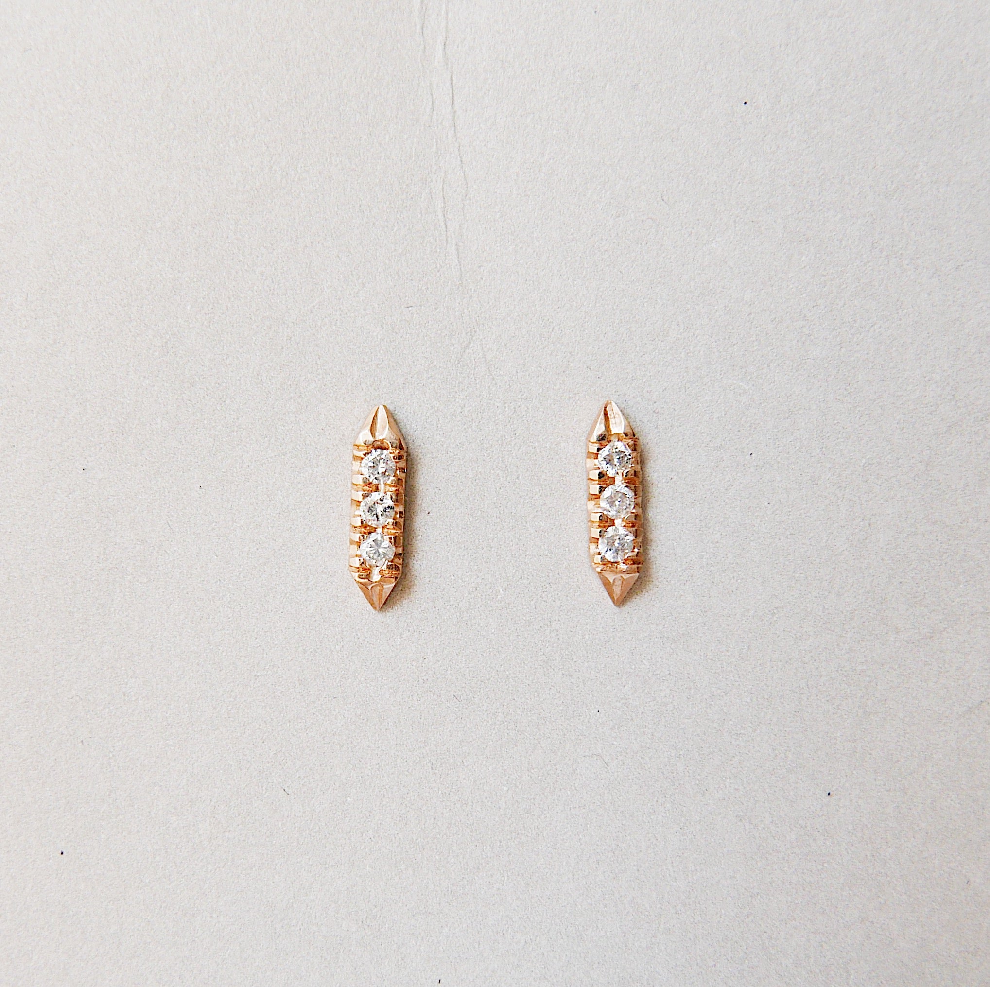 On Pointe Diamond Earrings, White or black diamonds,14kgold
