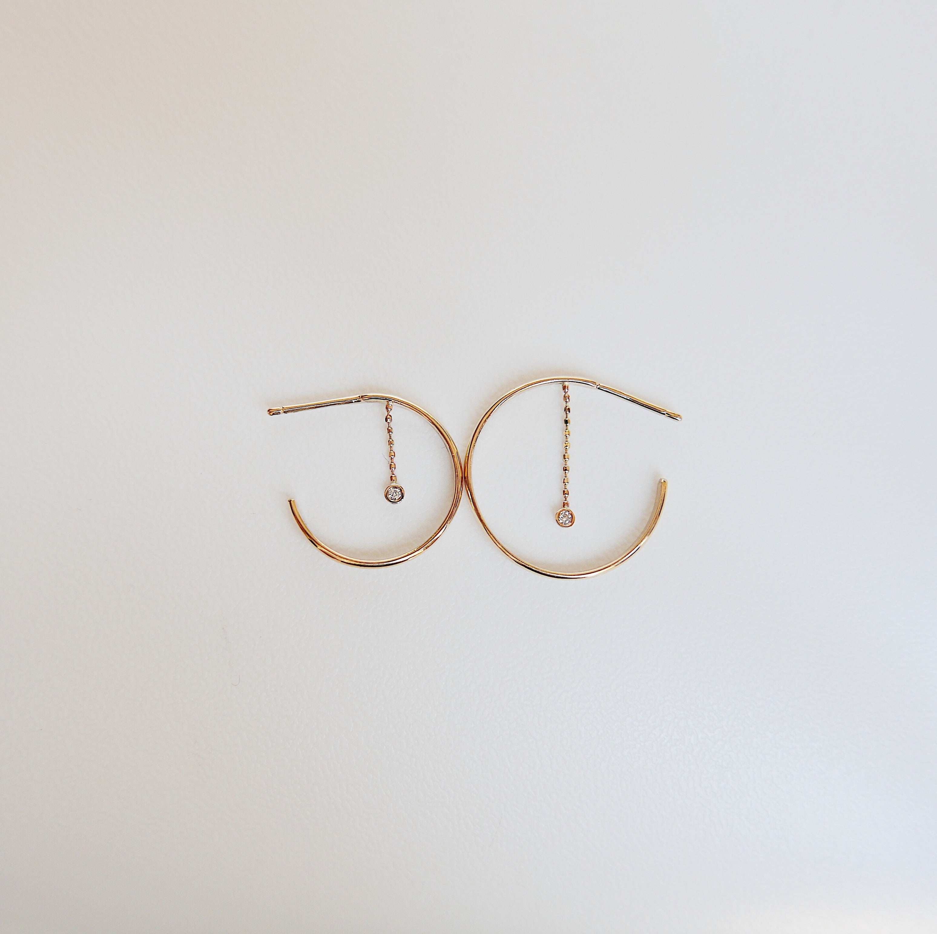 Swinging Hoop - Small, 14k gold
