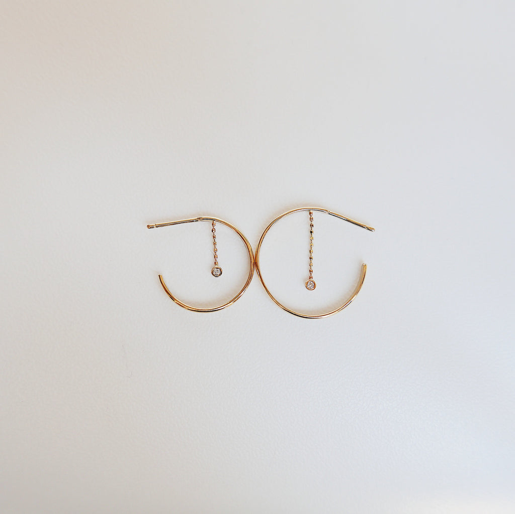 Swinging Hoop - Small, 14k gold