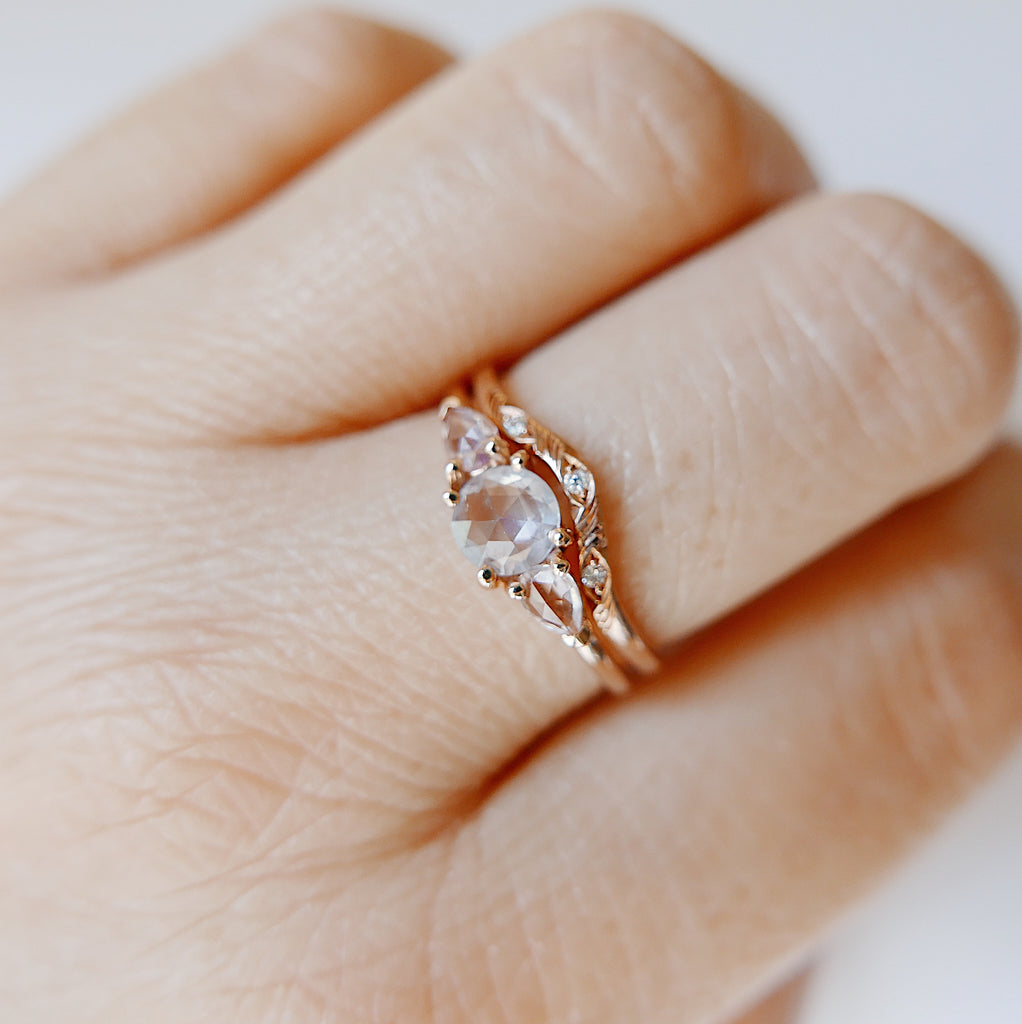 Custom Penelope Plume Ring Stack