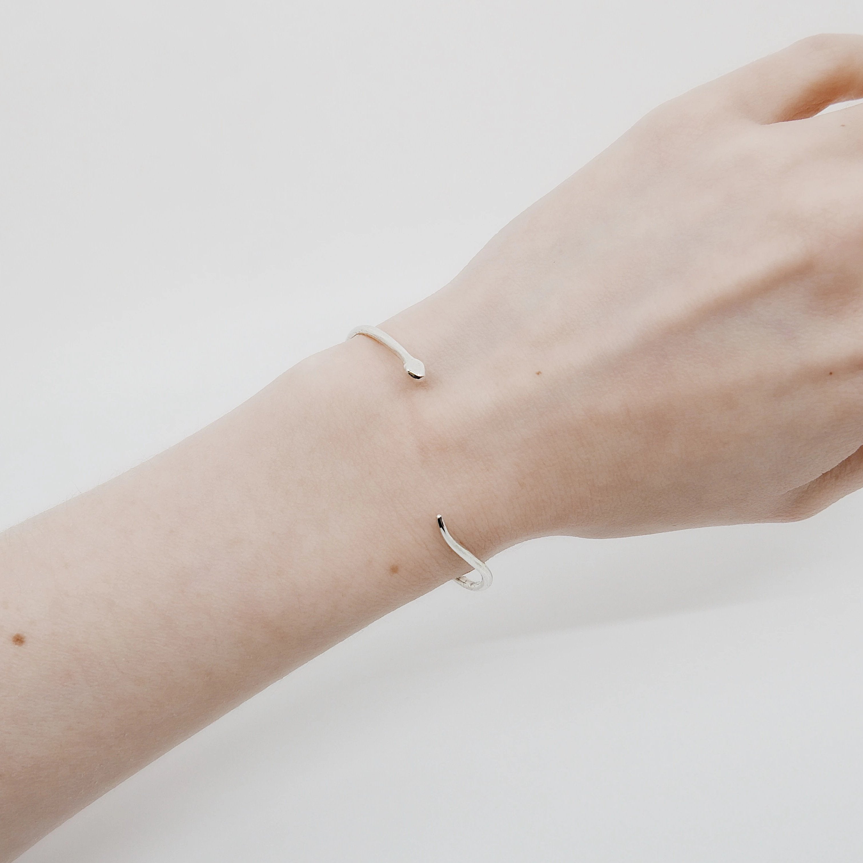 Slither cuff, Snake cuff, silver snake cuff, silver snake open bracelet, snake bracelet, serpent cuff
