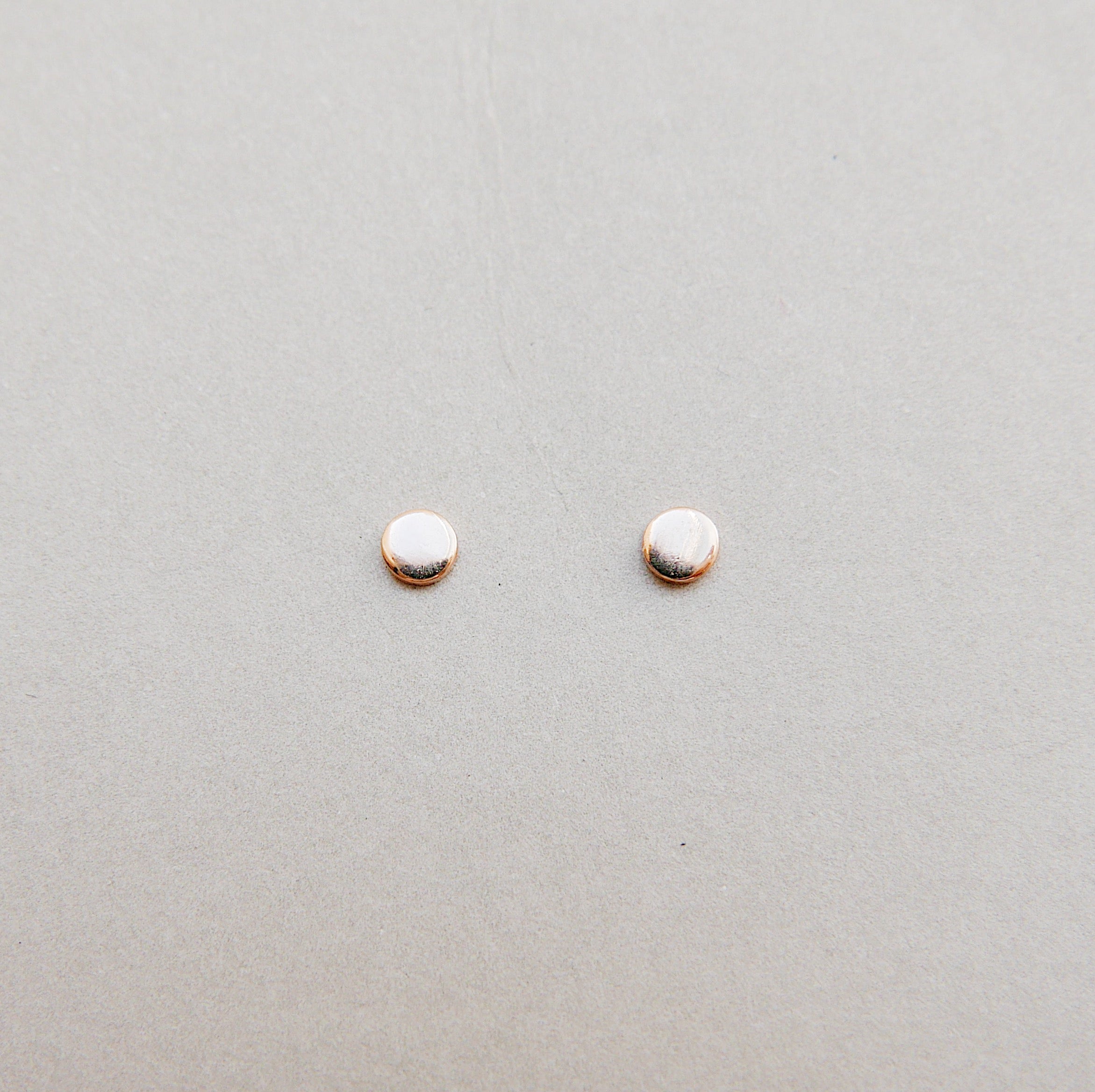 Dot Stud Earrings Small, 14k Gold Dot Stud Earrings, 14k Gold Post Earrings, Disc Stud Earrings