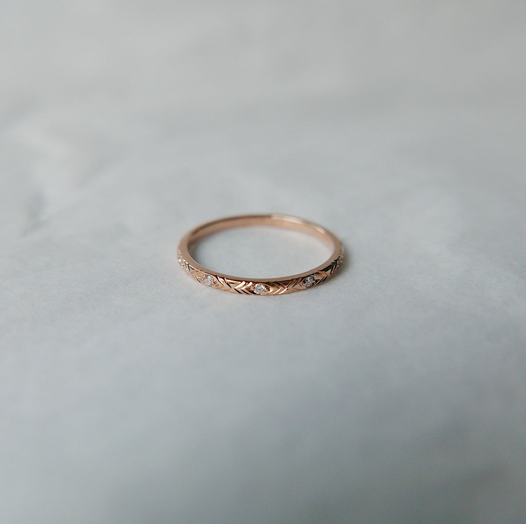 Camille Diamond Ring, Camille Black Diamond Ring, stacking band, wedding band, infinity band, gold band, diamond ring, black diamond ring
