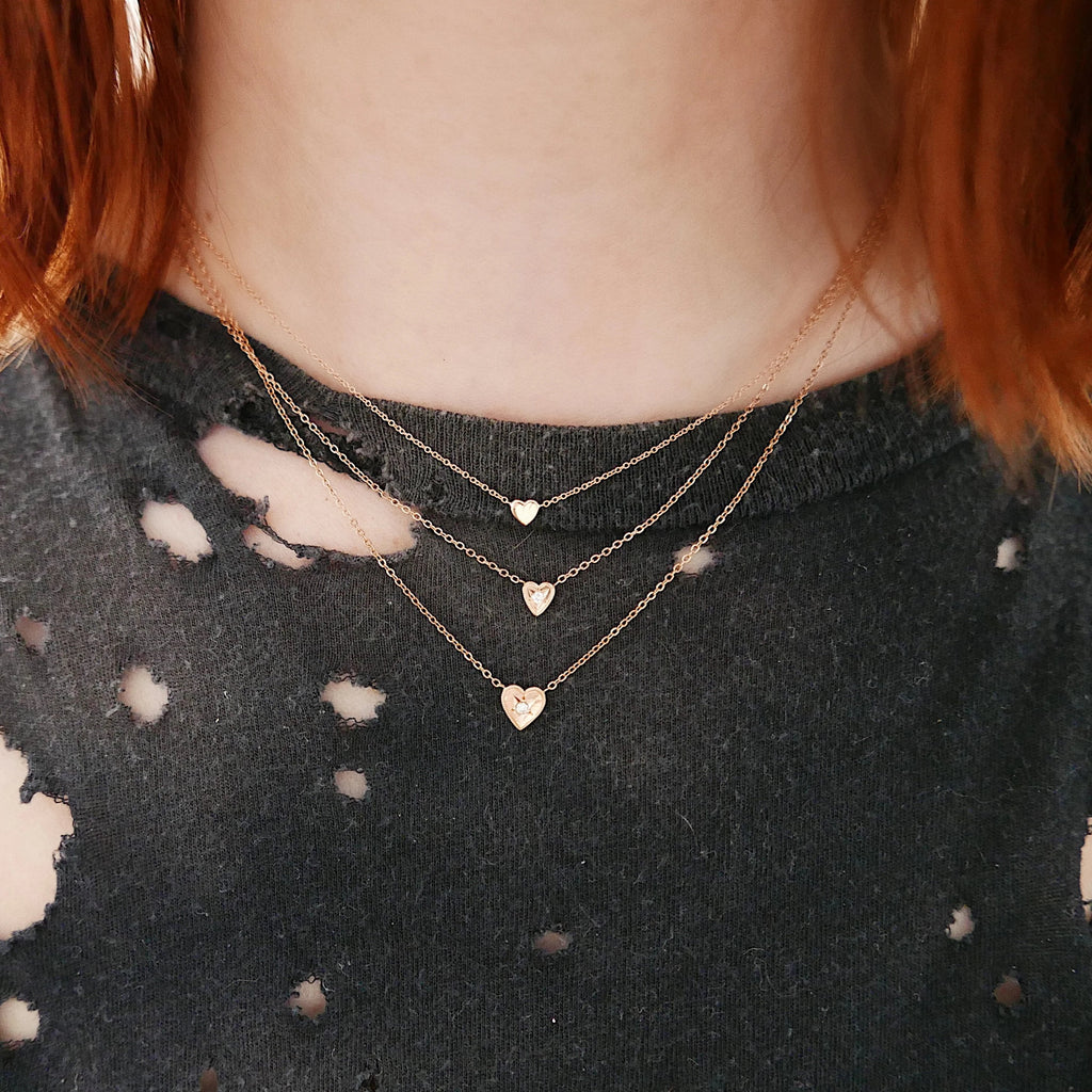 Micro Mini Heart Necklace